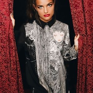 Metamorphosis Long Sleeve Business Time Shirt Dress